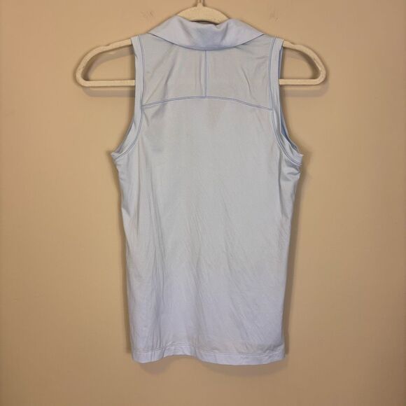 Lululemon Tennis/Golf Light Blue Collared Sleeveless Polo Top Size 4 - Picture 5 of 7